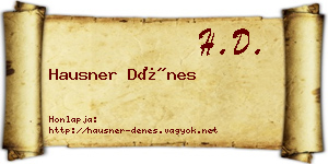Hausner Dénes névjegykártya